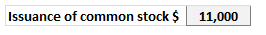 Issuance of common stock$ 11,000