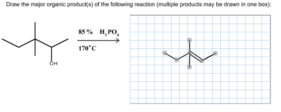 Draw the major organic product(s) of the following
