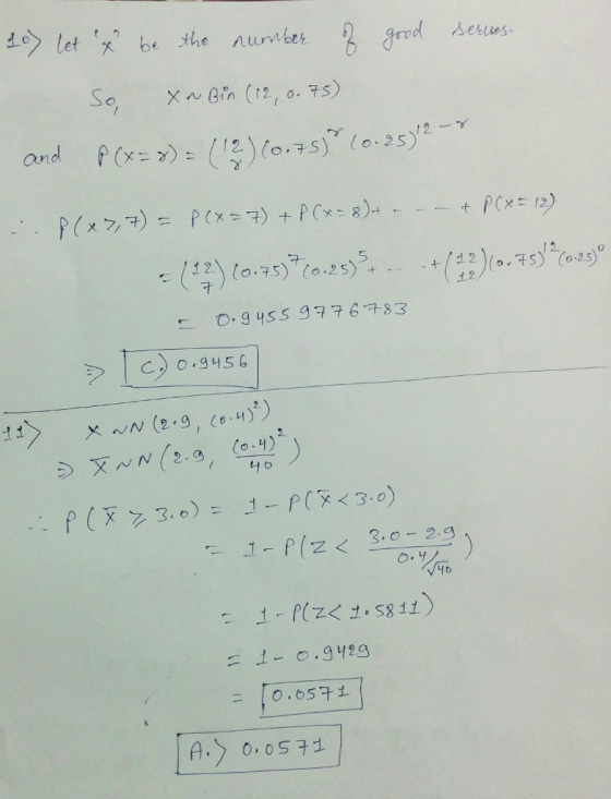 dt be the nurbtr So, Gin (12,o-75) ニ.l _ o.gy2g = 0.0591.