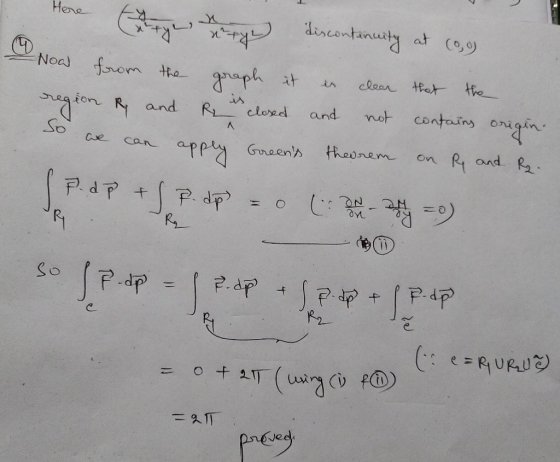 Here yer y discontinuity at (0) - Now from the graph it is clear that the A region R and R is closed and not contains origin.