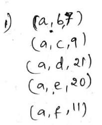 ) (a.b) (a) ८,१) (a,d,) (a, ९,२०) (a, II)