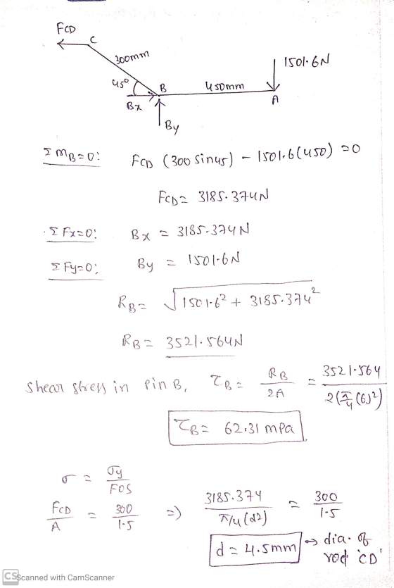 300mm | 1501-6N uso AB usomm BX A By IMB=o: Foo (300 sinus) - 1501.6(450) 20 Foo (300 sinus FED= 3185.37UN I Fxz0 z Fyzo Bx =