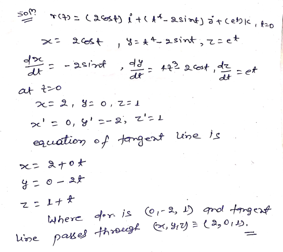som 8 (4) = (2005f) i teat_2 asiot) ötletsk, fzo 2cost y=f4gsint; 2=et doc dt de 1) - 2sint dy de 423 2 Cost da dt 1 =et at z
