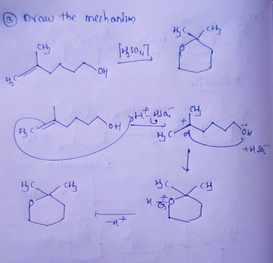 © Draw the mechanisms но сня +H So С Сң,