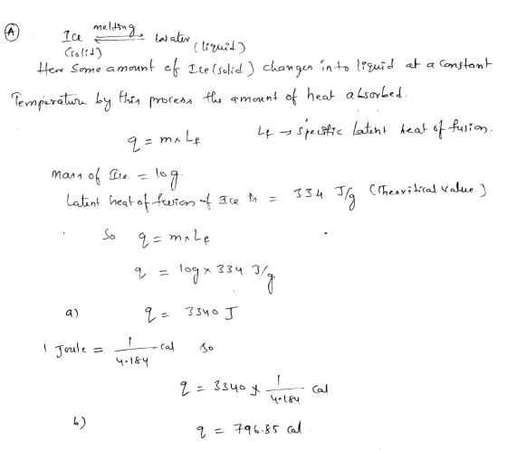 a melting ② . Ich h as talater (liquid) Oybed yaewr nan .Y1 (solid) Here some amount of Ice (solid) changes into liquid at a