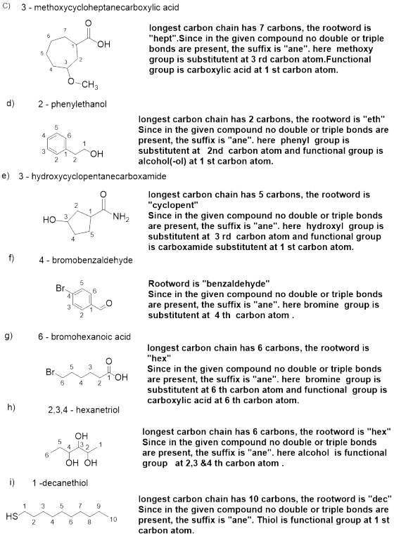 C) 3-methoxycycloheptanecarboxylic acid Y OH longest carbon chain has 7 carbons, the rootword is hept. Since in the given c