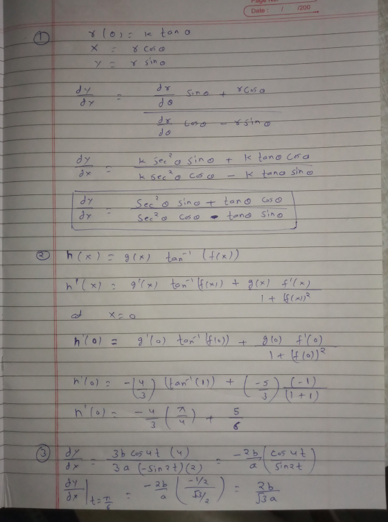 ag Date : 1200 k tano rlo X - y = 8 Cosco rsino dr day gy sino rcoso do rsino dz k tanco Cosca + K secco sino k sec²o Cosco a