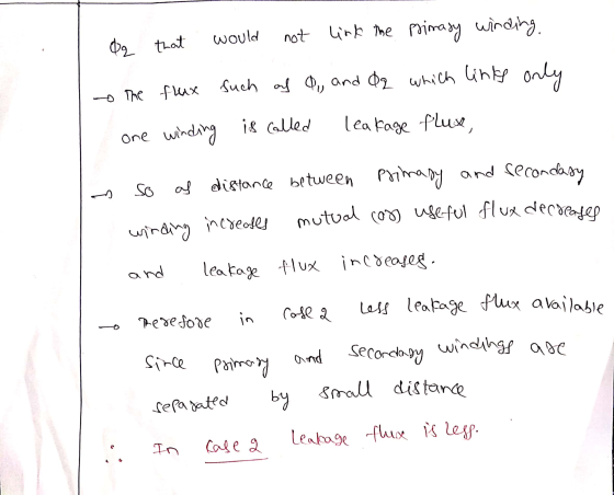 Og that would not to the flux such of one winding is called link the pirasy winding. , and Q2 which links only leakage flux,