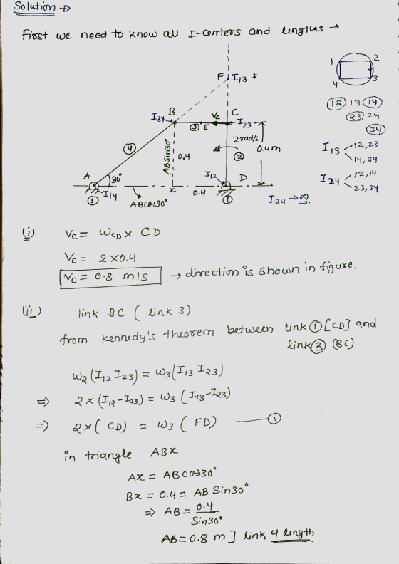 Solution fiast we need to know au I-centers and lingthas → 2 FII,3 & 3 4 12)1304 С Isy Vc Q 24 123 34 2rad/s o.um I 1312,23 A