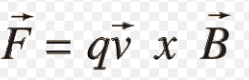 F = qv X B
