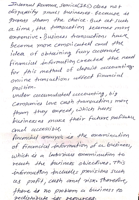 Internal Revenue Service IRS) does not the disquality small businesses. Because it grants them the choice. But cet such a tim