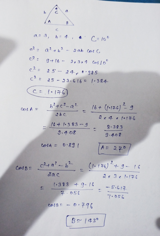 А в а: 3, b= 4, 4 С-10° o2 , а? +ь? - әok Сон С, с2 : 9+ 16 - 2, 3, 4 Со 16° с 2 = 25 - 34, с. 385 с? : 5 - 2 3 6 16 : 1:384