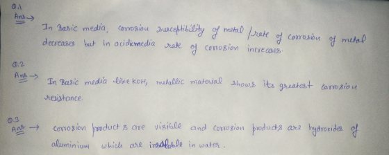 0.1 And In Basic media, comosion decreases but in acidiomedia susceptibility of metal prate of corrosion rate of corrosion in