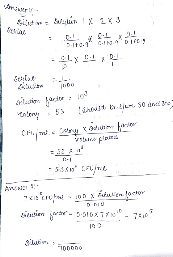 answery- = Dilution = Allution 1 X 2 X 3 Serial - Bilt on my bitong* oitos 102 x 0.x .1 Serial - Lillion 1000 Dilution fact