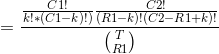 Cl! C2! k! (C1-k)!) (R1-k)!(C2-R1+)! 31