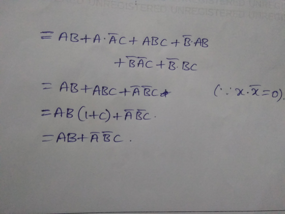 EOISTERED UNRECISTERED E AB+A AC+ ABC+ B AB BAC+B BC Z AB+ARC A RC (0xx AB (+0)+A C SAB+ABc