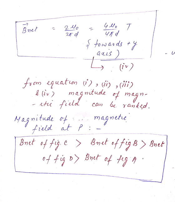 2nd und Bret = 211 . ş towards ty axis ) - ta 5 . (iv) from equation (°), i) , cüis &(iv) magnitude of magn- - etic field can