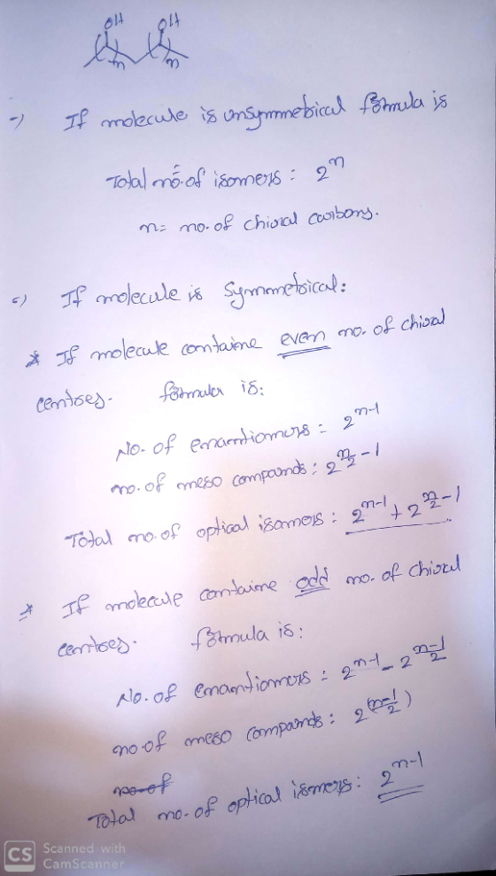If molecude s unsmnebical fermula js Tolal moa iomes 2 mmo.of chioal cobons. Tmolecale is Syebical molecule omtame even mo. o