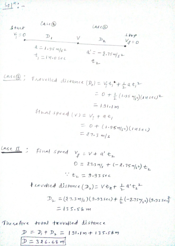Ca se as Starr 2, -t 二131.1 れhal speed (v).v.tat ., t1 = 9.93 sec 上a, t The seft ve +o tattravalled distance