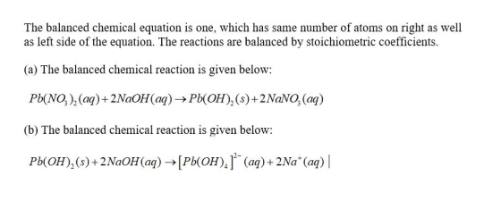 The balanced chemical equation is one, which has same number of atoms on right as well as left side of the equation. The reac