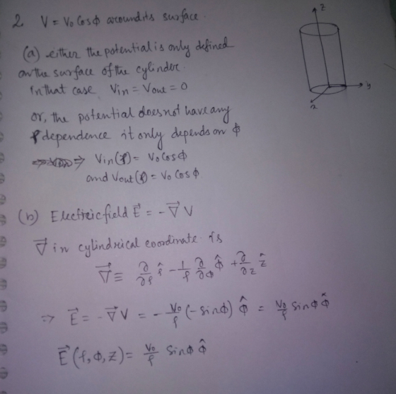 (a)-Otun the potential is oul defined. fntat case Vin-Vout-o or, ths potsxthial dassnst havz an 申