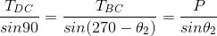 Toc TBC P sin 90 sin (270 – 12 sin02