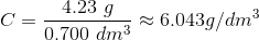 4.23 9 6 .043g/dmº 0.700 dm3