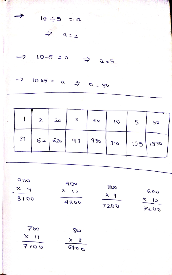 1045 sa = 4:2 10-5 a a=5 > 10*5 = a → a=50 30 M 16209 1930 310 1551550 900 400 12. 800 * Goo 8100 * 4800 12 7200 7200 gu 700