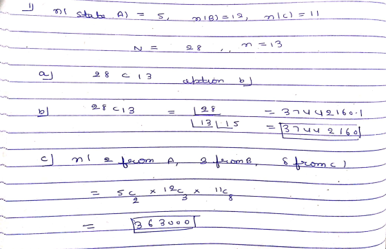 nl state. A) S - ।। DIB) = 12, nico 28 m = 13 , aj 8 6 । 3 aktion pa 98 C13 वि | 28 - 31442 160 - 1 । 135 34 2 160 c) Ju fro