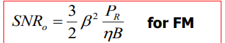 SNR3p SNR,-β2 for FM for FM