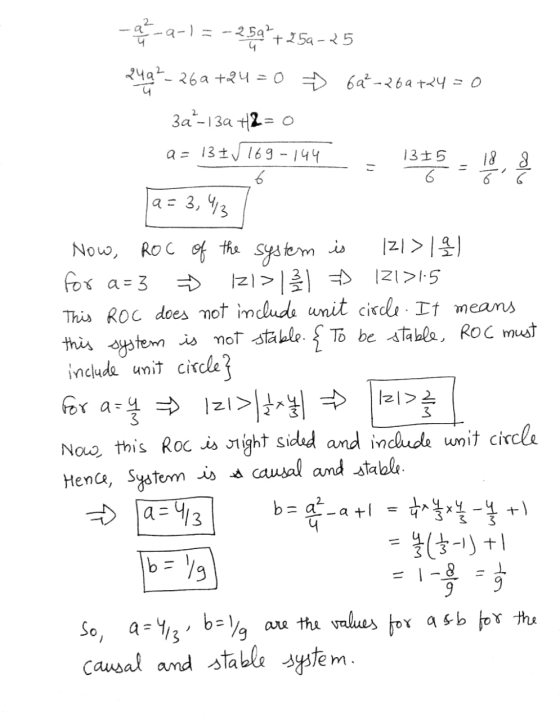 -a-1 -250++ + 259-25 249²_260 +24=0 Đ 62²-269 +24 प 3a-132 2= 0 a= 13 I√ 169-144 6 6 1315 18 8 5 a= 3,43 the is Now, ROC of s