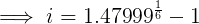 S i = 1.479996 – 1