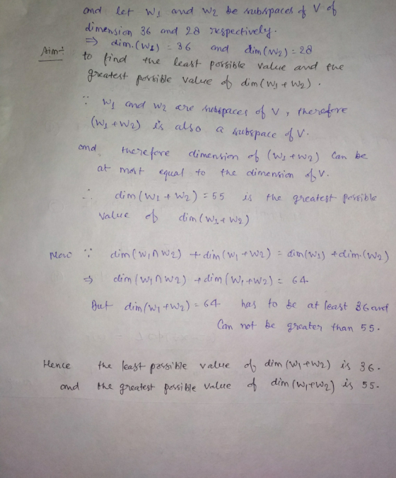 dimensǐơn 36 and 28 yegpectively dim.(w) 36 and din (m2) -28 hto ndd the least possible value and the Orcatest persibde Value