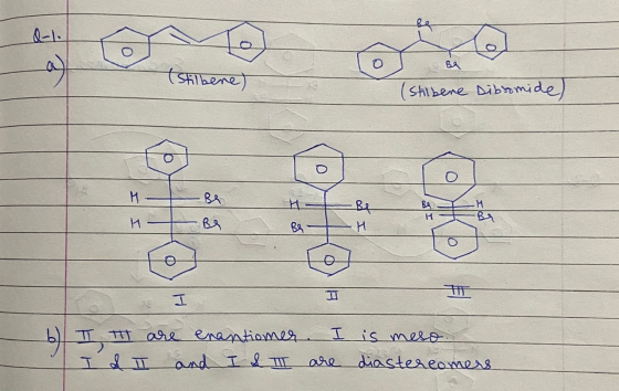 - (stilbene) a stilbere Dibromide) и и — ВА ВА — и Б) п 1 т і т 098 €алд ioM05. I is_mo8 0-. I sI and I s I are diastereomers