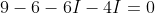 9-6-6I-4I=0