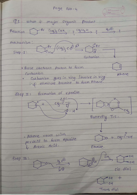 Page noo-4 3 what is major organic product Bеаснаа “ (ся), бок о со н , а щоб, а mechanism Step. I: Orchy Cool for Curbanion