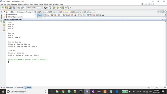 0 - Q- Search (Ctrl+1) DOO Josh.java x O Test Output - NetBeans IDE 8.0.1 File Edit View Navigate Source Refactor Run Debug P