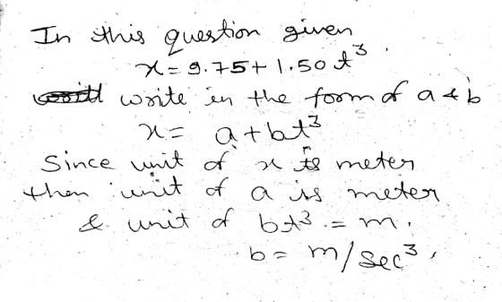 In this question given id=9.75+ 1,50$? worth write in the form of atb u atbt3 since unit of a ts meter then unit of a ss mete