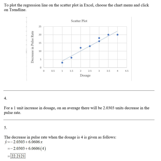 To plot the regression line on the scatter plot in Excel, choose the chart menu and click on Trendline. Scatter Plot 25 20 15