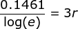 0.1461 log(e)