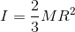 I = \frac{2}{3}MR^{2}