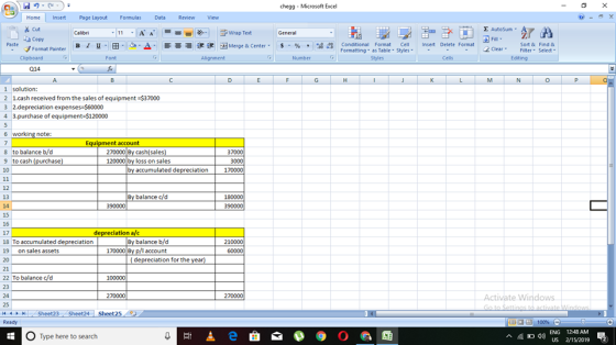 HomeworkLib Microsoft Excel Home Insert Page Layout Formulas Data Review View % Cut 2 AutoSum Calibri Pas te /Format Painter B 1 u.