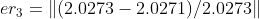 er_{3}=\left \| (2.0273-2.0271)/2.0273 \right \|