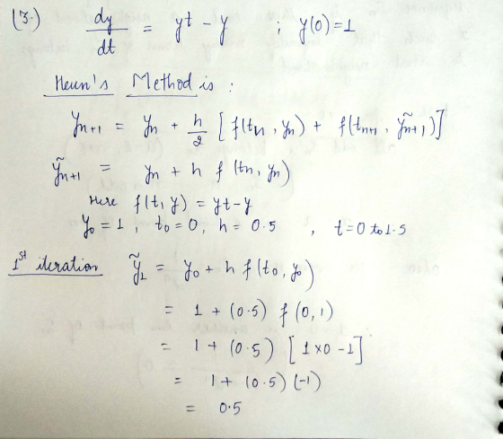 ) 의 dt U0 to=0, h= 0.5 t-O右1-5 0 , (o 0,1 0.5