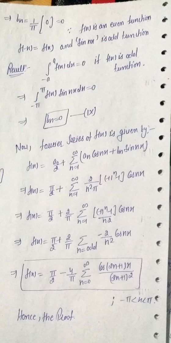 - 77 fins is an even tunchion 41-4)= Huy and Sin nu? is odel tunition Result- fuidu= 0 if Hus is odel function. 7 / Atul di