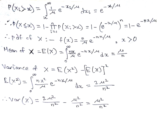乂/.서 Variance of X =E(X)-EON し(x*)= 분 еーカx/u.du . 2バ (カ 2