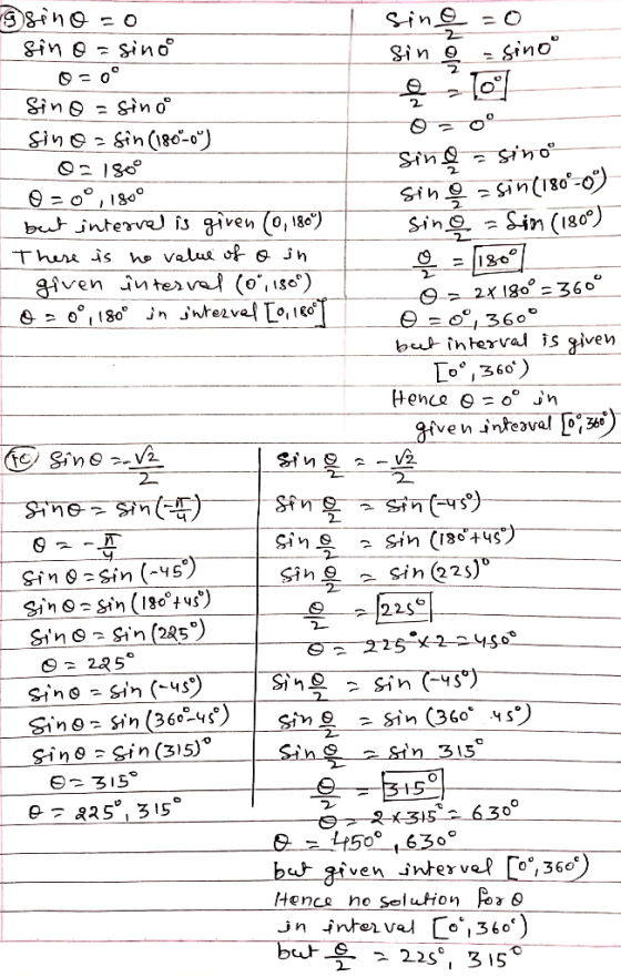 Sin 9 - Sino binterve is given (o, 8) Sin. Sin (180) 2 Sin Sin (-45 9 25 Sin Sin (-ys Sine-sin (36-4s 1-S 0 X315 1509630 Henc