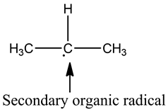 I-
H3C—C—CH3
Secondary organic radical