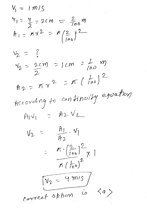 SIu 2 T00 2 2 2 2 A 2 Y Acevalng to an tinuiy eguatung A2 V2 to Con AIVI AL V A2 2 V2 is Correet ophon
