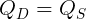 QD=Qs